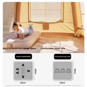 Vendita all'Ingrosso 7 ㎡   Tenda <span class=keywords><strong>Glamping</strong></span> Gonfiabile di Lusso Impermeabile Calda Antivento Portatile per Campeggio e Resort OEM ODM - Product Image 4