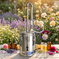 Extractor de Aceites Esenciales de 15L/ 25L/ 33L/ 50L/ 70L, Destilador Casero de Aceites Esenciales de Acero Inoxidable