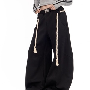 Pantalones Deportivos Personalizados de Alta Calidad para Mujer, Bordados, ODM, de Doble Cintura, Pierna Ancha, Estilo Holgado, de Algodón, Secado Rápido, Anti-Pilling - Product Image 6