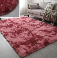 Teppich Batik-Look Langflor Dicker Runder Teppich Wohnzimmer Couchtisch-Matte Runde Tischmatte Wohnzimmer Hängekorb-Teppich