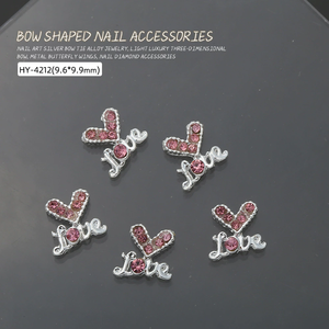 2025 buena calidad Muti-forma Rosa aleación cereza diamantes de imitación decoración de uñas encantos decorados - Product Image 5