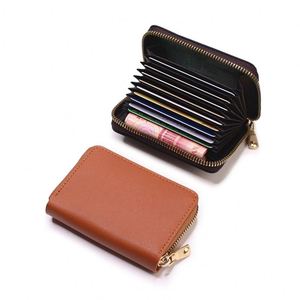 Business Card Holder Wallet Women/men Gray Bank/ID/Credit Card Holder 20 Bits Card Wallet PU Leather Protects <b>Case</b> Coin Purse - Product Image 2