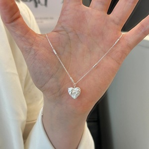 Collar de Plata de Ley S925 de Alta Calidad con Colgante de Diamante Rosa Barroco Natural, Cadena de Clavícula Diaria para Mujer, Diseño de Flor - Product Image 1