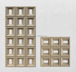 Componente de cemento de nueve rejillas de PU sólido, <span class=keywords><strong>ladrillo</strong></span> <span class=keywords><strong>hueco</strong></span> de celebridad de Internet <span class=keywords><strong>para</strong></span> Panel decorativo de pared Exterior Interior de Hotel, <span class=keywords><strong>losa</strong></span> grande - Product Image 3