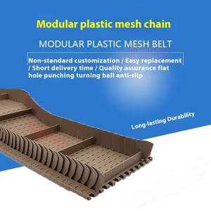 Yüksek sıcaklık PP zincir plaka modülü plastik örgülü konveyör bandı düz gıda sınıfı ambalaj için kullanılan torna konveyör bant - Product Image 3