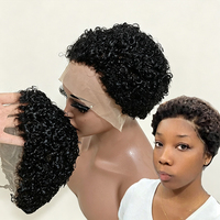 Letsfly Bleach Knots 13x4 Court Bouclés Lace Front Perruque Pré Coupe Dentelle Perruque de Cheveux Humains Perruque pour les Femmes Noires 36 $