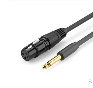 Chất lượng cao 1/4 "âm thanh cắm 6.35mm mono cắm để XLR Nữ adapter cho cáp loa - Product Image 2