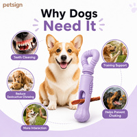 Jouet à mâcher interactif et durable pour chien, en forme de branche rotative, pour le nettoyage dentaire, support pour bâtonnets de friandise, accessoires pour animaux de compagnie Petsign