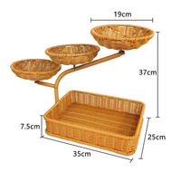 Rustieke rotan geweven handmand, fruit- en eiermand van wilgenvlechtwerk, aanpasbare kleur, maten S/M/L, voor picknicks en cadeaus