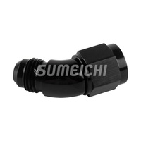 SUMEICHI aluminium 45 degrés mâle à femelle AN6 adaptateur plein débit AN8 AN10 AN12 AN16 raccords de tuyauterie coudés