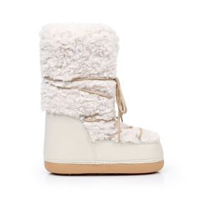 Botas de Nieve de Moda para Mujer, Estilo Ruso, con Forro de Piel Extraíble, Cálidas para Invierno - Product Image 4