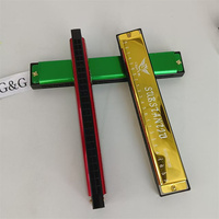 Cheap Beginner Woodwind Instrument Metal Mouth Organ Chromatic 24 Holes Harmonica Musical Instrument
