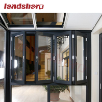 Landsharp Coffee Shop Boutique Stores Fenêtre en verre pliable Push up Fenêtre pliante en aluminium