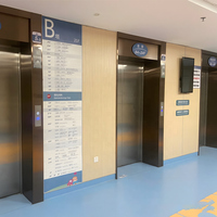 Ascenseur médical antibactérien de haute qualité 1600 kg 1,5 m/s avec contrôle intelligent et annonce vocale, 3 étages, pour passagers