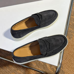 Mocasines de ante y nobuk de cuero genuino para hombre, modernos y fáciles de poner: transpirables para el estilo de alta gama de otoño. - Product Image 2