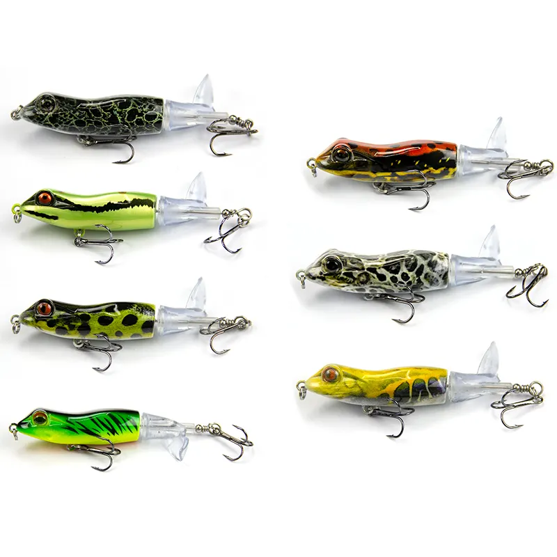 ベストセラーWhopper Popper Plopping Hard Frog Bait Angling Tackle Topwater Wholesale Inventory ABSプラスチックカエル釣りルアー