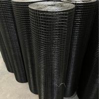 Grillage soudé en fil de fer galvanisé recouvert de PVC noir, mailles carrées de 1/2x1/2 pouce, services de découpe et de pliage
