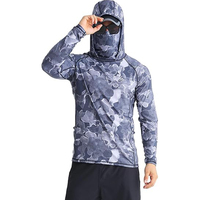 Vente en gros de sweat-shirts de pêche camouflage pour hommes, antibactériens, à séchage rapide, UPF 50, manches longues, protection solaire, chemise de performance pour l'extérieur