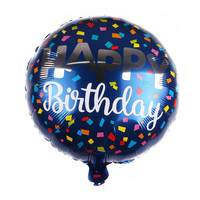 Ballons en aluminium pour fête d'anniversaire, ballons en mylar de 18 pouces, ballons ronds en hélium, décorations pour fêtes d'anniversaire