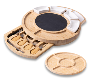 เขียงชีสทรงกลมขนาดใหญ่แบบพับได้พร้อมหูจับ - Product Image 1