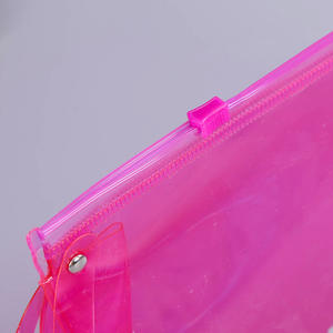 High Quality Thick Waterproof PE Zipper Handbag Tear-Resistant Embossing Recyclable Makeup <b>Toiletry</b> Storage <b>Bag</b> - Product Image 4