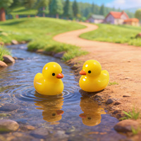 Figurines de canard en résine jaunes miniatures, ornements pour paysage miniature, jardin, aquarium, accessoires pour plantes en pot