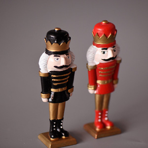 Modern Painted <b>Nutcracker</b> Soldier Mini Resin Crafts Creative Desktop Ornament for Children Perfect <b>Christmas</b> <b>Decorations</b> - Product Image 2