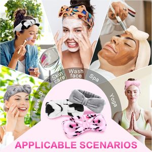 8 Bandeaux de Lavage Facial <span class=keywords><strong>pour</strong></span> Femmes, Bandeaux Doux en Microfibre avec Nœud <span class=keywords><strong>pour</strong></span> Spa et Maquillage, Bandeaux de Soin de la Peau - Product Image 5