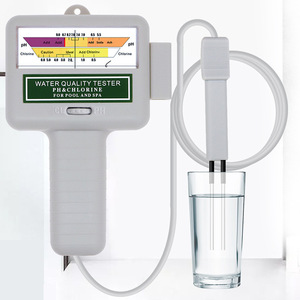 Testeur d'eau 2 en 1, <span class=keywords><strong>kit</strong></span> de test portable du pH et du chlore avec cordon d'extension flexible pour piscines, spas, hydroponie - Product Image 4