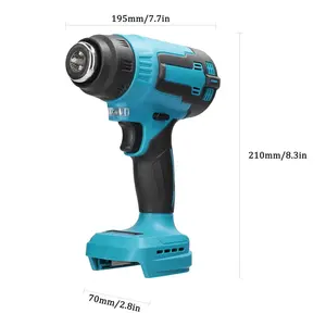 <span class=keywords><strong>Pistola</strong></span> de aire caliente alimentada por batería recargable para encogimiento de calor industrial, sellado térmico y reparaciones de soldadura - Product Image 2