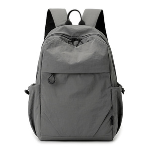 Casual Sports <b>Backpack</b> Khaki Lightweight Adjustable Strap <b>Men</b> Business Travel Solid Color Interior Zipper Pocket - Product Image 5
