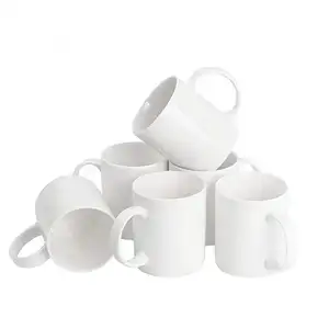 Aşk kalp kolu AAA sınıf beyaz renk süblimasyon boş 11 oz kahve kupalar bulaşık kaplı içme fincan seramik kupa