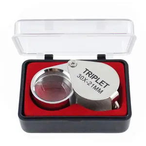 Magnifier Pocket Identifying Magnifying Glass Portable Jewelry Loupe for Home Outdoor, 10/20/30X