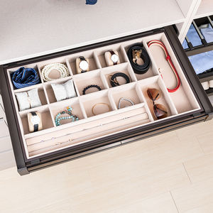 Nuptial boîte à bijoux en verre, 5 pièces, accessoires d'armoire, placard, rangement de bijoux, tiroir avec fermeture souple, vente en gros - Product Image 2