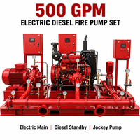 Ensemble de pompes à incendie électriques diesel 500 GPM avec pompe jockey pour système de protection incendie