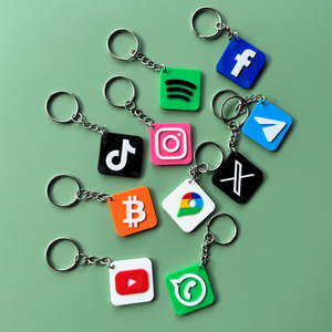 Llavero NFC con logotipo de redes sociales, llavero acrílico para regalos empresariales y eventos - Product Image 4