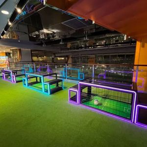 Máquina de Entretenimiento con Luces LED, Subsoccer 3, Futbolín con Dos Sillas para Sentarse, Fútbol Sub Debajo de la Mesa - Product Image 6