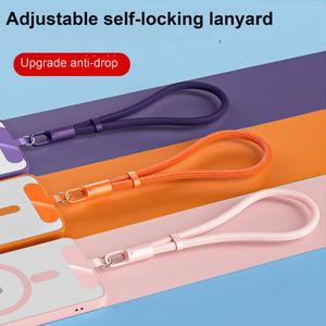 Cordón para teléfono móvil Cuerda de muñeca ajustable Clip de acero inoxidable giratorio minimalista corto Cuerda de <span class=keywords><strong>pulsera</strong></span> de cordón de poliéster antipérdida - Product Image 2