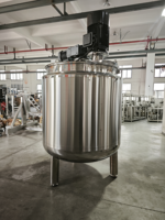 Cuve de mélange et de dispersion à chemise de refroidissement pour revêtement en résine époxy, avec système de raclage, 500L 1000L 2000L