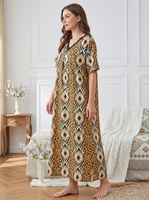 Chemise de nuit en pyjama pour femmes grandes tailles, respirante, à imprimé floral, de luxe et tendance