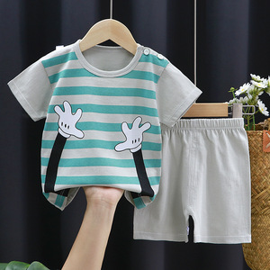 Nuovo Completo Estivo in Puro Cotone con Stampa Cartoon Personalizzata per Bambini e Ragazzi, Tuta da Jogging Estiva - Product Image 4