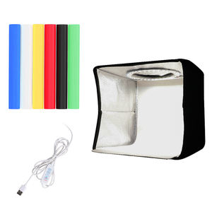 Z002 Mini estudio fotográfico plegable portátil de <span class=keywords><strong>6</strong></span> pulgadas, grabación de vídeo para interiores con tela de fondo de seis colores, accesorios de estudio fotográfico - Product Image 2