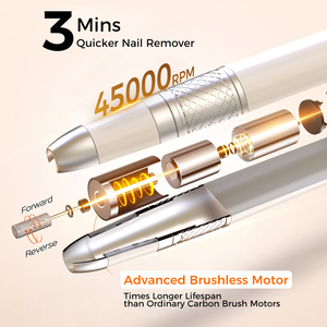 เครื่องตะไบเล็บไฟฟ้า <span class=keywords><strong>NAILGIRLS</strong></span> 45000RPM สำหรับทำเล็บมือและเล็บเท้า ขัดแต่งทรงเล็บ เครื่องตะไบเล็บมืออาชีพ - Product Image 6