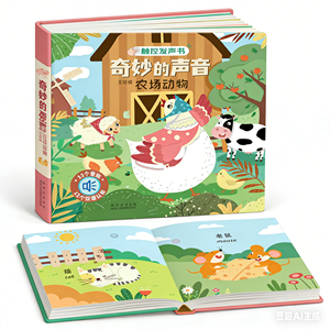 Prêt à commander : Ensemble de 4 livres sonores sur le thème de la <span class=keywords><strong>nature</strong></span> des prairies, de la vie à la ferme, des animaux, jouet éducatif pour tout-petits, couverture personnalisée en carton - Product Image 4