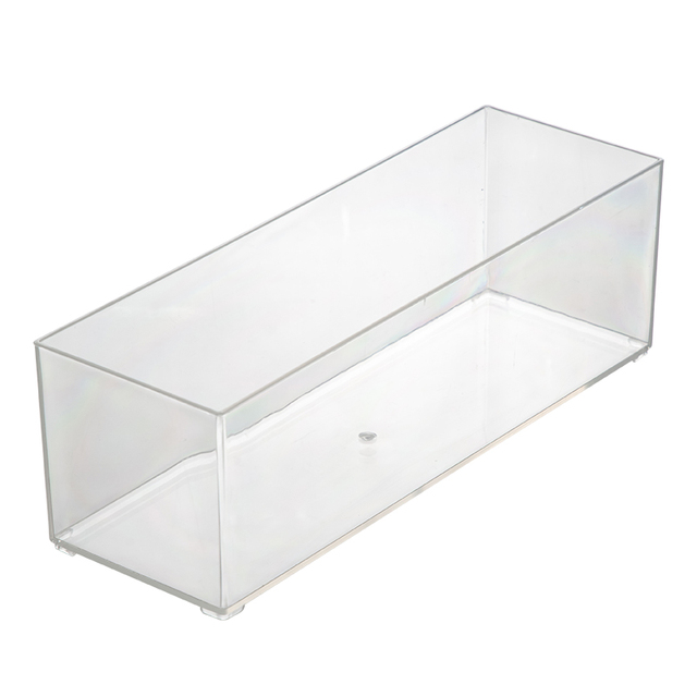 White/Transparent Modern Design Multifunction Wall Mounted PS Plastic Injection Molded Cosmetic Storage Box for Bathroom