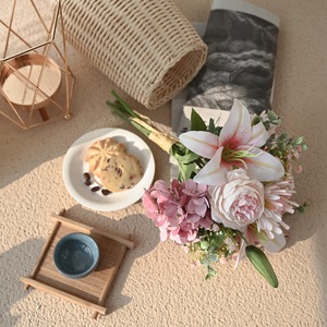Nuovo <span class=keywords><strong>Bouquet</strong></span> da sposa di nuovo Design di 37cm di loto ortensia di loto di ninfea - Product Image 2