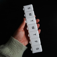 Boîte à pilules cadeau promo 7 compartiments pilulier quotidien Grande boîte à médicaments avec braille