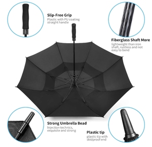 <span class=keywords><strong>Parapluie</strong></span> de <span class=keywords><strong>golf</strong></span> automatique de 54/62/<span class=keywords><strong>68</strong></span>/72 <span class=keywords><strong>pouces</strong></span>, <span class=keywords><strong>parapluie</strong></span> extra large à double auvent ventilé, résistant au vent, pour la pluie - Product Image 6