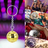 Porte-clés en caoutchouc Elite Choice Mini Boule Disco 1,18 pouce avec anneau miroir en acrylique, luxe Kpop, idéal pour fêtes karaoké, livraison rapide