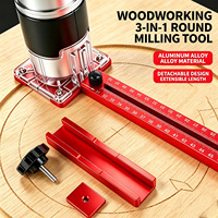 Support de rainurage circulaire réglable en alliage d'aluminium pour la découpe et le fraisage du bois, idéal pour le travail du bois OEM et le bricolage